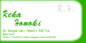 reka homoki business card